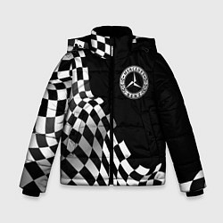 Куртка зимняя для мальчика Mercedes racing flag, цвет: 3D-черный