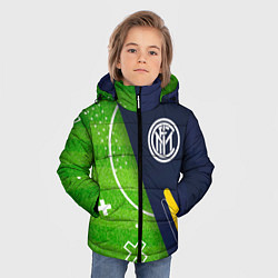 Куртка зимняя для мальчика Inter football field, цвет: 3D-черный — фото 2