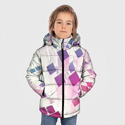 Куртка зимняя для мальчика Неоновый эквалайзер-негатив, цвет: 3D-красный — фото 2