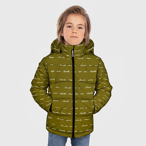 Зимняя куртка для мальчика Золотая любовь / 3D-Светло-серый – фото 3