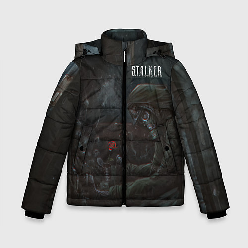 Зимняя куртка для мальчика STALKER С Розой / 3D-Светло-серый – фото 1