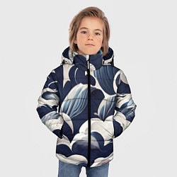 Куртка зимняя для мальчика Узоры из облаков, цвет: 3D-черный — фото 2