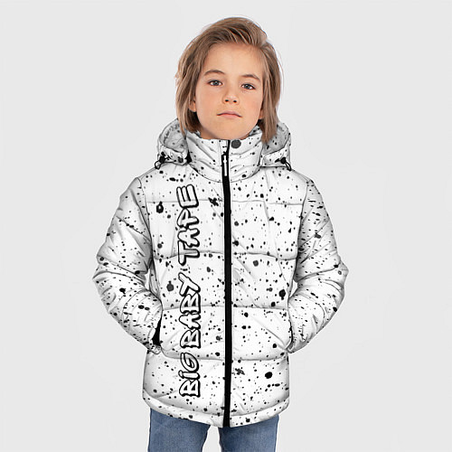 Зимняя куртка для мальчика Рэпер Big Baby Tape в стиле граффити: по-вертикали / 3D-Черный – фото 3