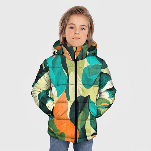Зимняя куртка для мальчика Multicoloured camouflage / 3D-Черный – фото 3