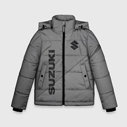 Зимняя куртка для мальчика Suzuki - серая абстракция