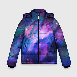Куртка зимняя для мальчика Космическое туманное сияние, цвет: 3D-светло-серый