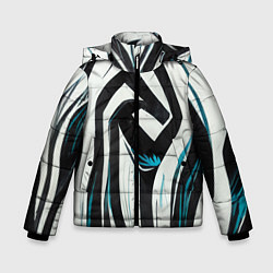 Куртка зимняя для мальчика Цифровой окрас зебры, цвет: 3D-черный