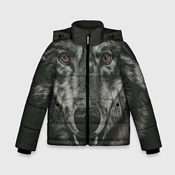 Зимняя куртка для мальчика Крупная морда серого волка