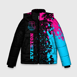 Куртка зимняя для мальчика Everton - neon gradient: по-вертикали, цвет: 3D-черный