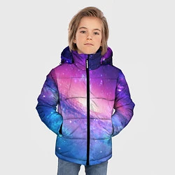 Куртка зимняя для мальчика Космическая воронка, цвет: 3D-светло-серый — фото 2