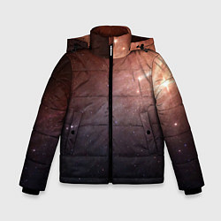 Куртка зимняя для мальчика Космос из сердца, цвет: 3D-светло-серый