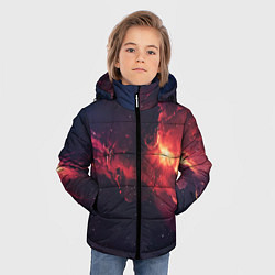 Куртка зимняя для мальчика Космическое пламя, цвет: 3D-черный — фото 2