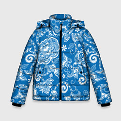 Зимняя куртка для мальчика Голубое кружево