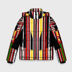 Зимняя куртка для мальчика Геометрические цветные фигуры полосы geometry