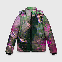 Зимняя куртка для мальчика Абстрактные краски и силуэты
