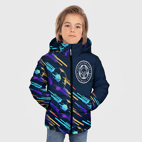 Зимняя куртка для мальчика Leicester City градиентные мячи / 3D-Черный – фото 3