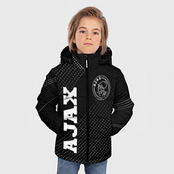Куртка зимняя для мальчика Ajax sport на темном фоне: надпись, символ, цвет: 3D-черный — фото 2