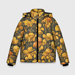 Зимняя куртка для мальчика Цветы в викторианском стиле