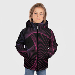 Куртка зимняя для мальчика Неоновые волны градиент, цвет: 3D-светло-серый — фото 2