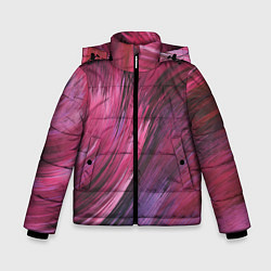 Куртка зимняя для мальчика Текстура буря красок, цвет: 3D-черный