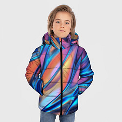 Куртка зимняя для мальчика Радужные переливы, цвет: 3D-светло-серый — фото 2