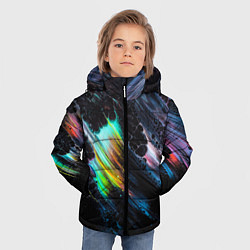 Куртка зимняя для мальчика Радужное северное сияние, цвет: 3D-красный — фото 2