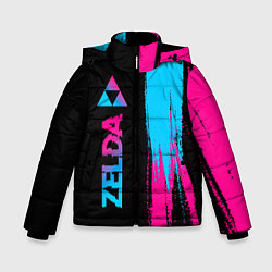 Куртка зимняя для мальчика Zelda - neon gradient: по-вертикали, цвет: 3D-черный