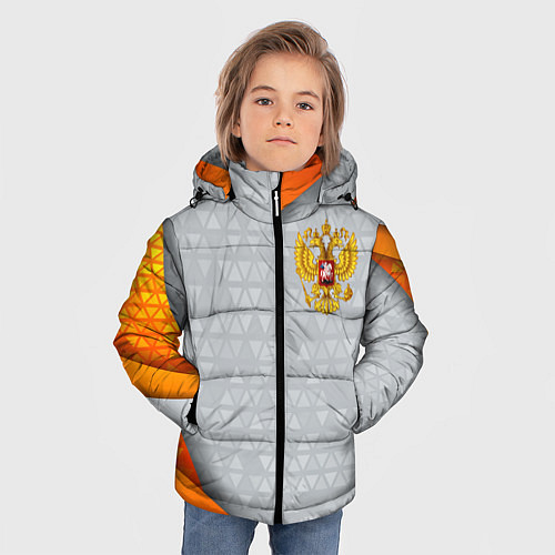 Зимняя куртка для мальчика Orange & silver Russia / 3D-Черный – фото 3