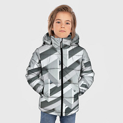 Куртка зимняя для мальчика Огромное множество блоков - Броня, цвет: 3D-черный — фото 2