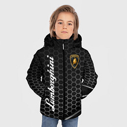 Куртка зимняя для мальчика Lamborghini карбон, цвет: 3D-светло-серый — фото 2