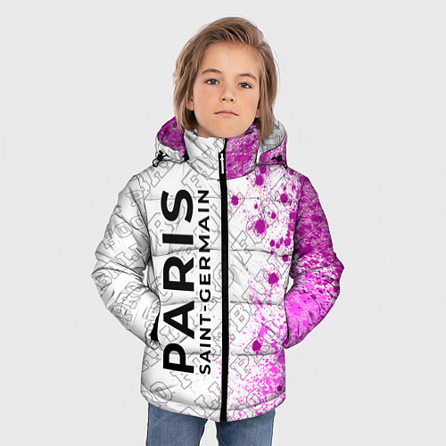 Зимняя куртка для мальчика PSG pro football: по-вертикали / 3D-Черный – фото 3