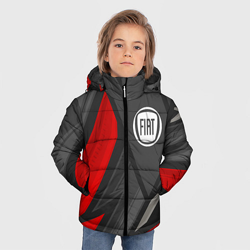 Зимняя куртка для мальчика Fiat sports racing / 3D-Черный – фото 3