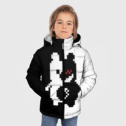 Куртка зимняя для мальчика Monokuma pixel, цвет: 3D-светло-серый — фото 2