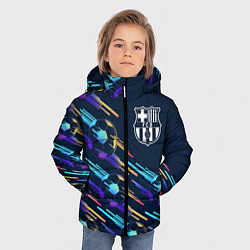 Куртка зимняя для мальчика Barcelona градиентные мячи, цвет: 3D-черный — фото 2