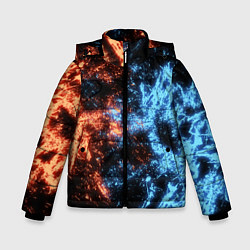 Куртка зимняя для мальчика Fire and Water Огонь и вода, цвет: 3D-черный