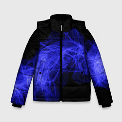 Куртка зимняя для мальчика Синяя звуковая волна, цвет: 3D-черный