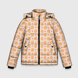 Зимняя куртка для мальчика Цветочки пастельного цвета