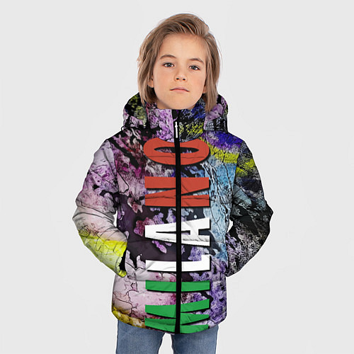 Зимняя куртка для мальчика Avant-garde color texture - Milano / 3D-Красный – фото 3
