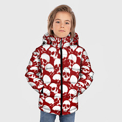Куртка зимняя для мальчика Череп и кровь, цвет: 3D-черный — фото 2