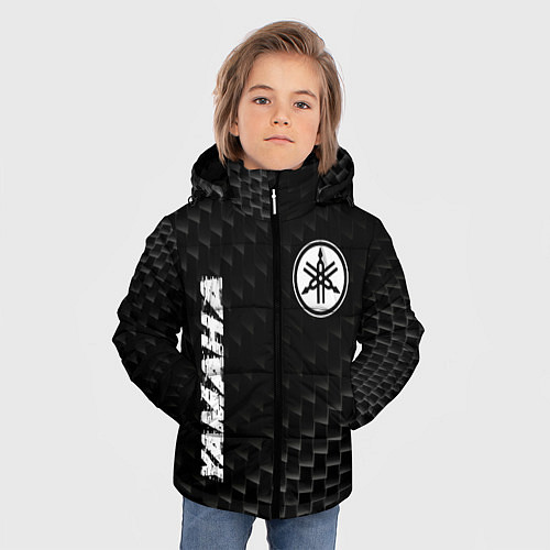 Зимняя куртка для мальчика Yamaha карбоновый фон / 3D-Черный – фото 3