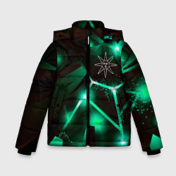 Куртка зимняя для мальчика Dark Souls разлом плит, цвет: 3D-черный