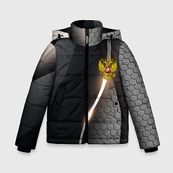 Зимняя куртка для мальчика Герб РФ киберпанк