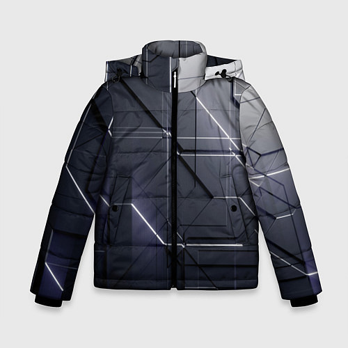 Зимняя куртка для мальчика Рельефные фигуры / 3D-Светло-серый – фото 1