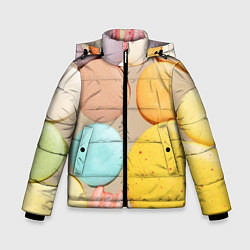 Зимняя куртка для мальчика Разноцветные пирожные Макарон