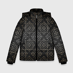 Зимняя куртка для мальчика Black gold- Ромбы