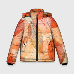 Зимняя куртка для мальчика Осенние прозрачные листья
