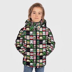 Куртка зимняя для мальчика Minecraft: characters, цвет: 3D-светло-серый — фото 2