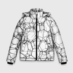 Куртка зимняя для мальчика Матричная сетка, цвет: 3D-светло-серый