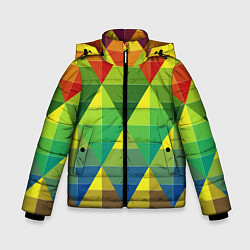Зимняя куртка для мальчика Узор из разноцветных фигур