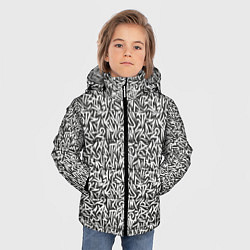 Куртка зимняя для мальчика Надпись краской, цвет: 3D-светло-серый — фото 2